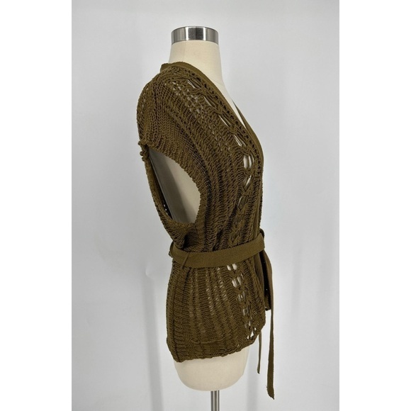 A by Anthropologie Crochet Sheer Sleeveless V-Neck Vest - Picture 2 of 9